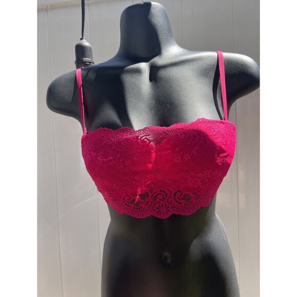 Cosabella Thea Lace Bandeau Underwire Bra 34B Bright Grenadine(Chartreuse) - Picture 3 of 9